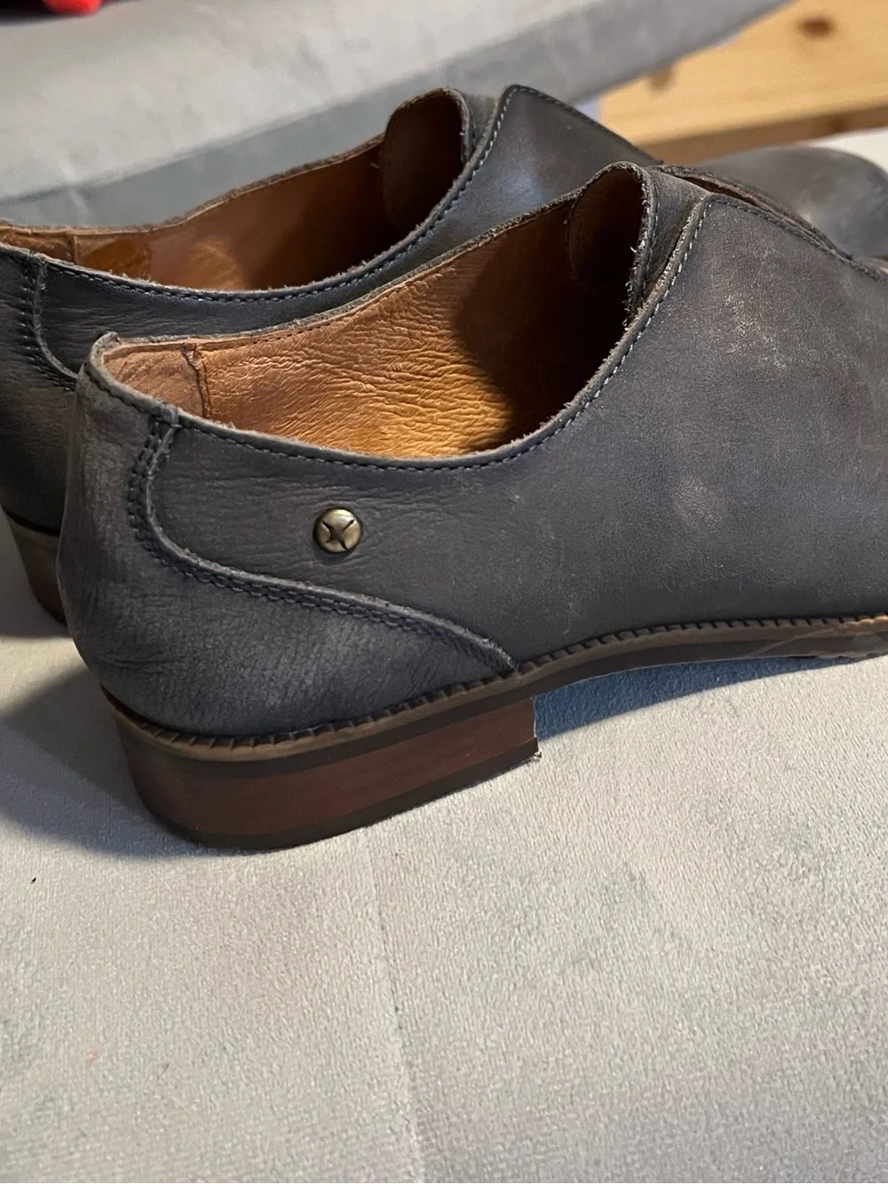 PIKOLINOS Dark Brown Leather Slip-On Loafers
